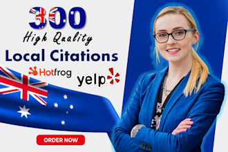 do 300 australia local citations and directory submission