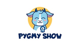 design youthful fun clean goat show management logo