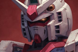 draw mecha robot,armor,gundam in anime or realism style