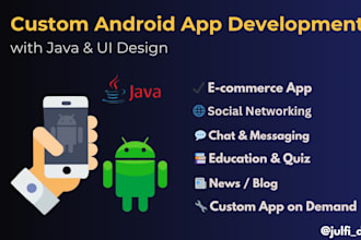build android apps using java, firebase and apis