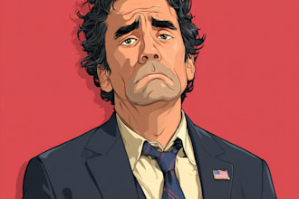 create a political cartoon art