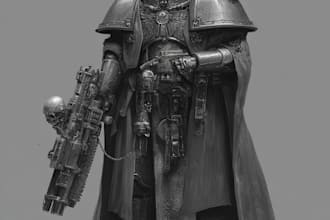 originate a warhammer 40k person and animal