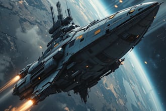 making a sci fi spaceship art