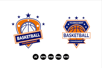 design cool basketball, baseball, volleyball, hockey, football logo
