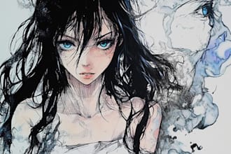 2d character anime character art