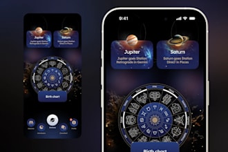 develop ai astrology app and horoscope website, tarot reading app with admin