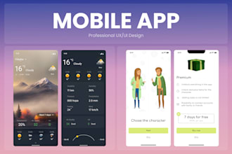 design a mobile app with UX and UI design