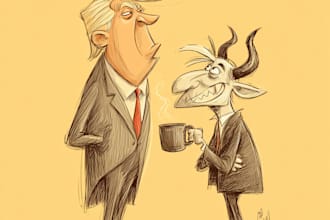 do a political cartoon and editorial cartoon for you