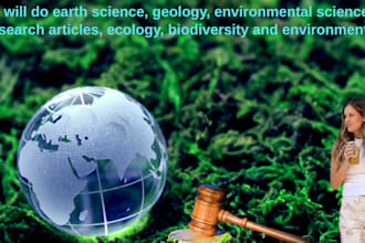 write environmental science geology and ecology articles