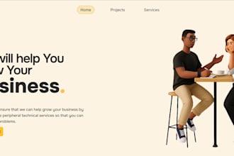 make a frontend website like portfolio or a landing page