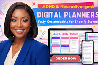 research adhd digital planner niches and neurodivergent shopify digital store