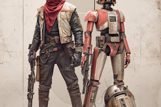draw your star wars sci fi character art