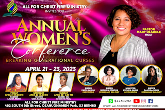 church, gospel, anniversary, conference, program flyer