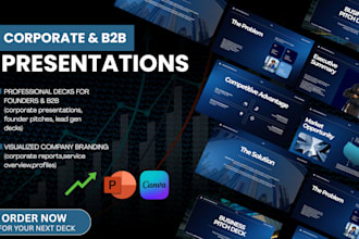 design b2b business presentation for your company