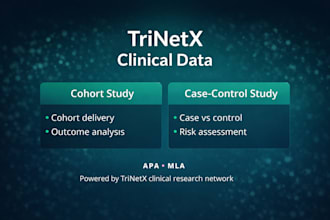 do trinetx clinical data, deliver cohort, case control, cross sectional studies