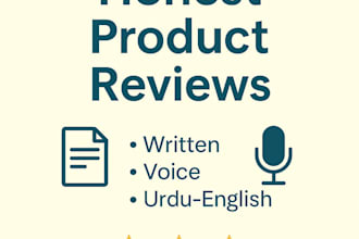 write honest product reviews in english or urdu