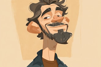 create you an amazing caricature with your hobbie