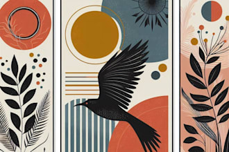 design trendy printable wall art or aesthetic posters