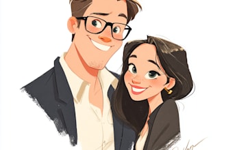 do family portrait, couple,portrait illustration