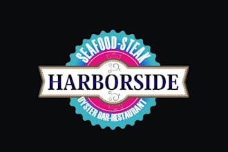 make necessary delicious logo for a lake front restaurant