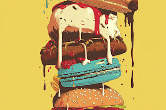 design food pop art of your food