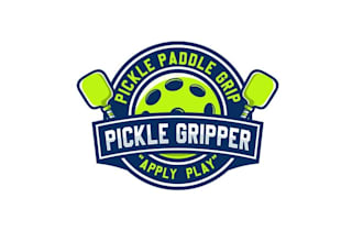 design pickle grip pickle ball paddle logo