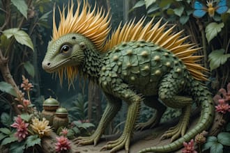 illustrate botanical and animal linocut illustration