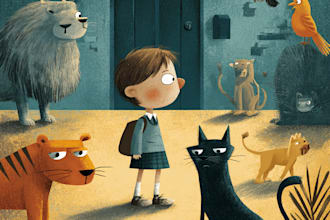 make engaging children book illustrations with bold personality