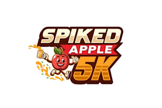design spiked apple run logo