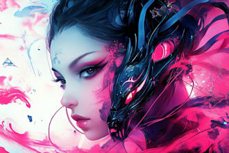 draw anime manga or japanese theme for your tattoo