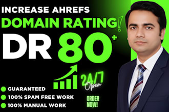 increase ahrefs, domain rating DR 80 plus