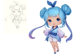 draw chibi art or chibi characters