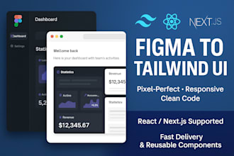 convert figma to responsive HTML CSS using tailwind CSS