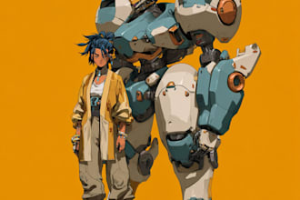 making anime, mecha, pop art ,fan art and original character