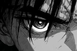 draw custom anime nsfw manga artist, horror comic page