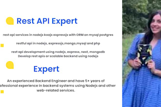 do rest api development using nodejs, express, nest, mongodb