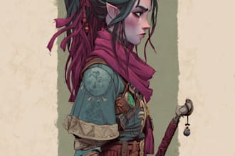 paint your dark fantasy dnd character illustration