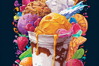 craete food pop art of your food