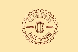 design traditional craft beer industrial logo