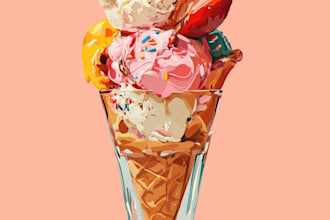 craete food pop art of your food