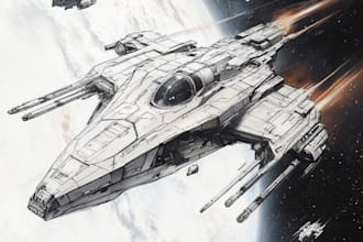 create spaceship concept art for you