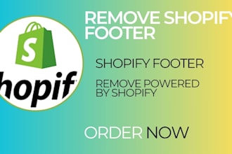 remove powered by shopify footer and edit shopify