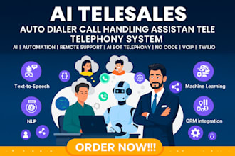 build ai telesales auto dialer call handling assistant telephony system