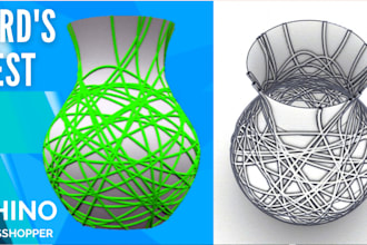 create adaptable 3d patterns and surface design, rhino grasshopper for 3d print