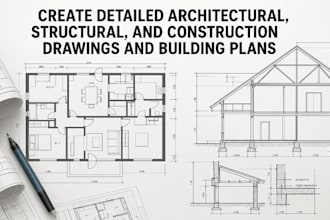 create detailed architectural, structural, construction drawings and mep
