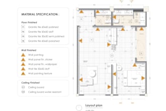 create clean architectural floorplan presentation
