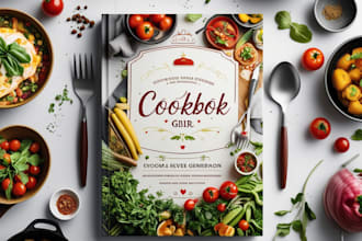 design a stunning cookbook cover, ebook, or KDP cover