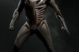 design wearable armor for cosplay 3d model 3d weapon 3d armor for 3d printing