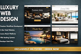 do modern wordpress website for your villa, resort or spa