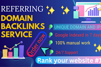 create high quality referring domain SEO backlinks for website ranking